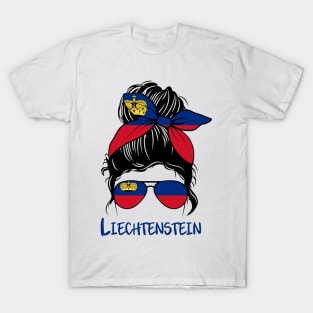 Liechtenstein girl, Liechtenstein Flag, Liechtenstein gift heritage,  Liechtensteiner girlfriend, T-Shirt